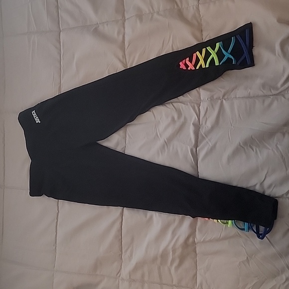 Bundle of 3 pairs of Girls Justice Athletic Leggings- Medium - Picture 3 of 4